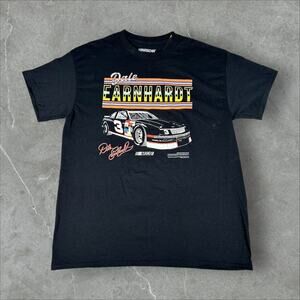 NWT Dale Earnhardt NASCAR Racing Short Sleeve Size Large Black T-Shirt